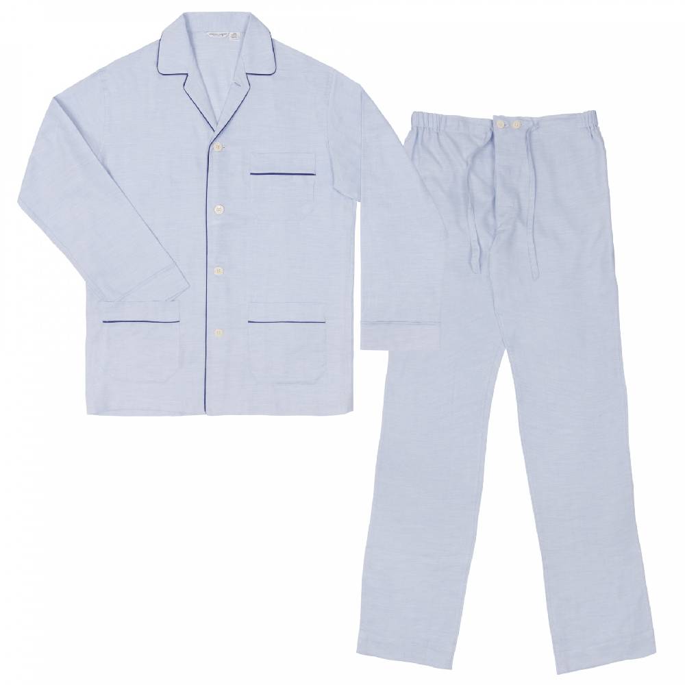 Roberto Ricetti PIGIAMA VENEZIA - COTONE CALDO AZZURRO