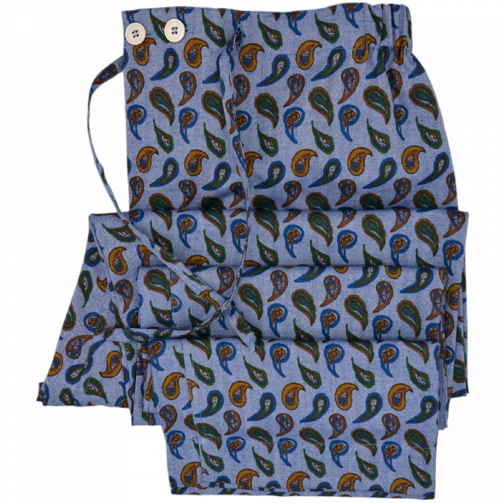 Roberto Ricetti PIGIAMA VENEZIA LUNGO - CALDO COTONE STAMPA PAISLEY