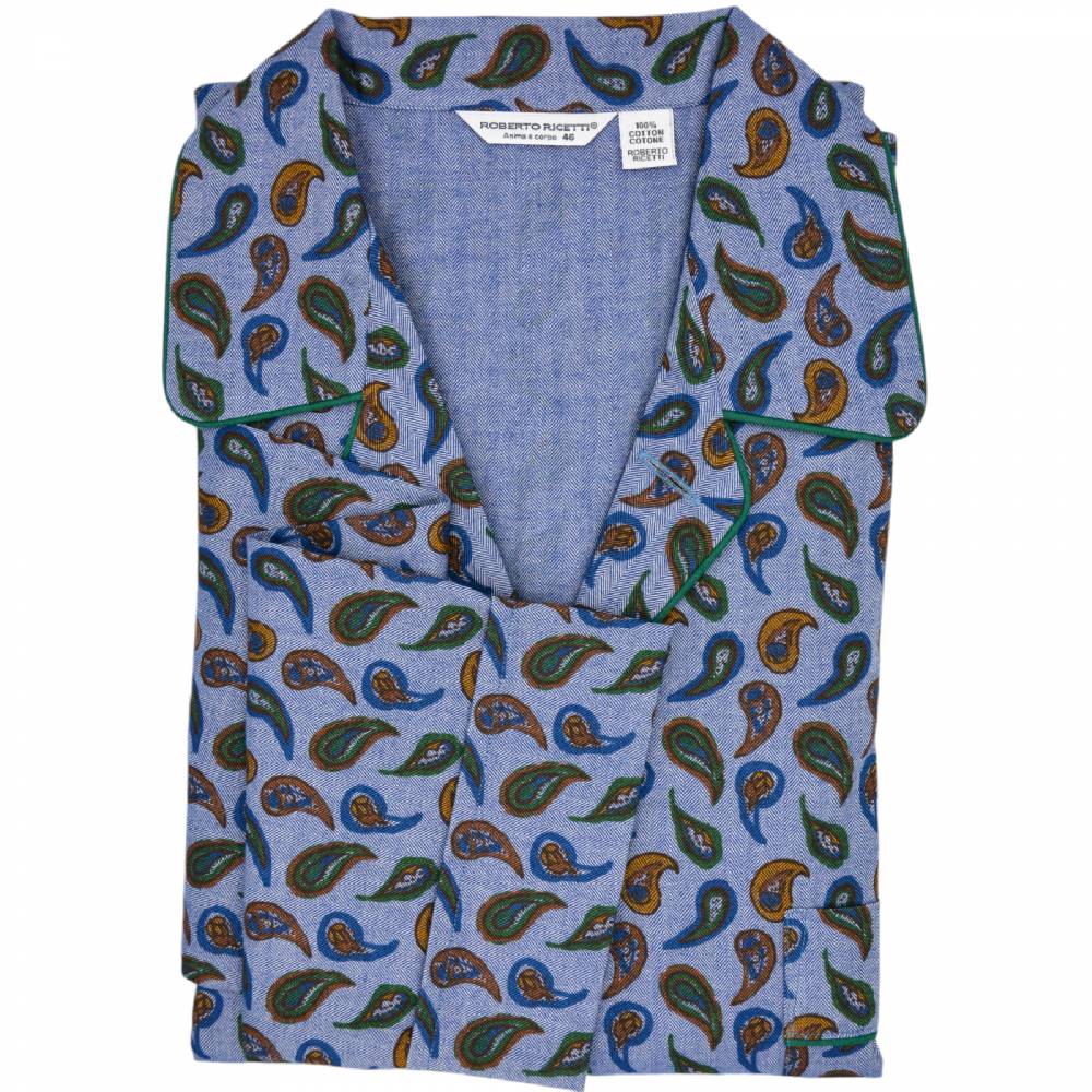 Roberto Ricetti PIGIAMA VENEZIA LUNGO - CALDO COTONE STAMPA PAISLEY