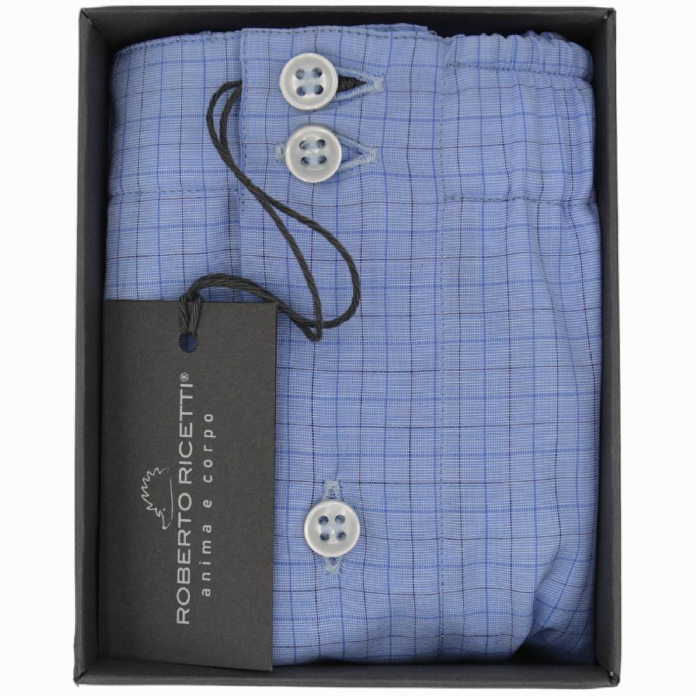 Roberto Ricetti BOXER DB1 SUPPORT - AZZURRO QUADRI