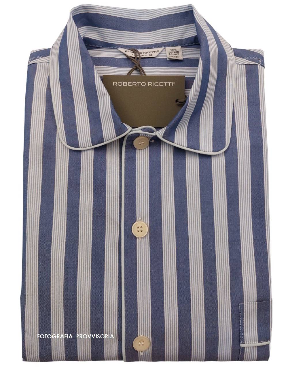 Roberto Ricetti CAMICIONE DA NOTTE - RIGHE BLU