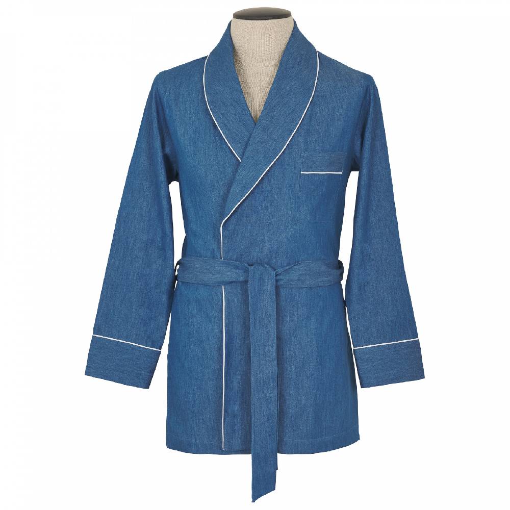 Roberto Ricetti GIACCA DA CAMERA - CHAMBRAY INDACO