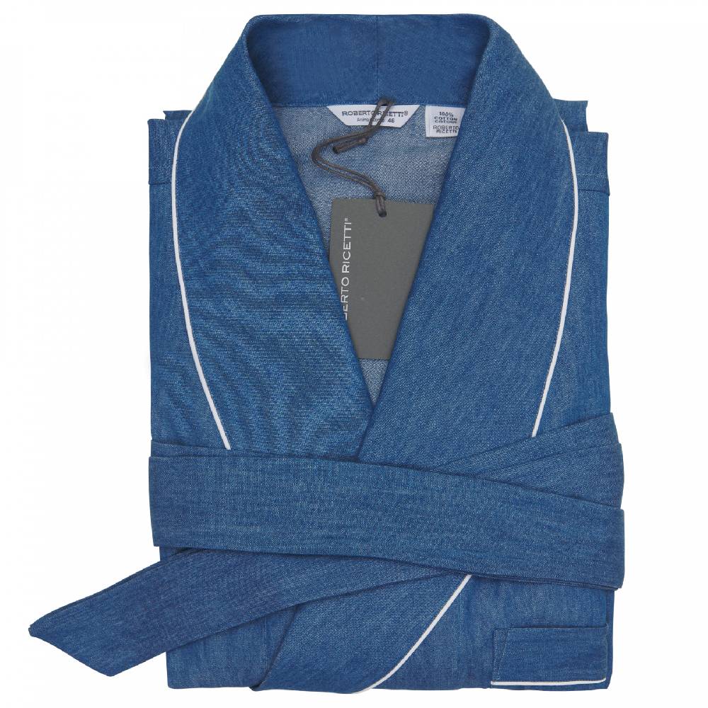 Roberto Ricetti GIACCA DA CAMERA - CHAMBRAY INDACO