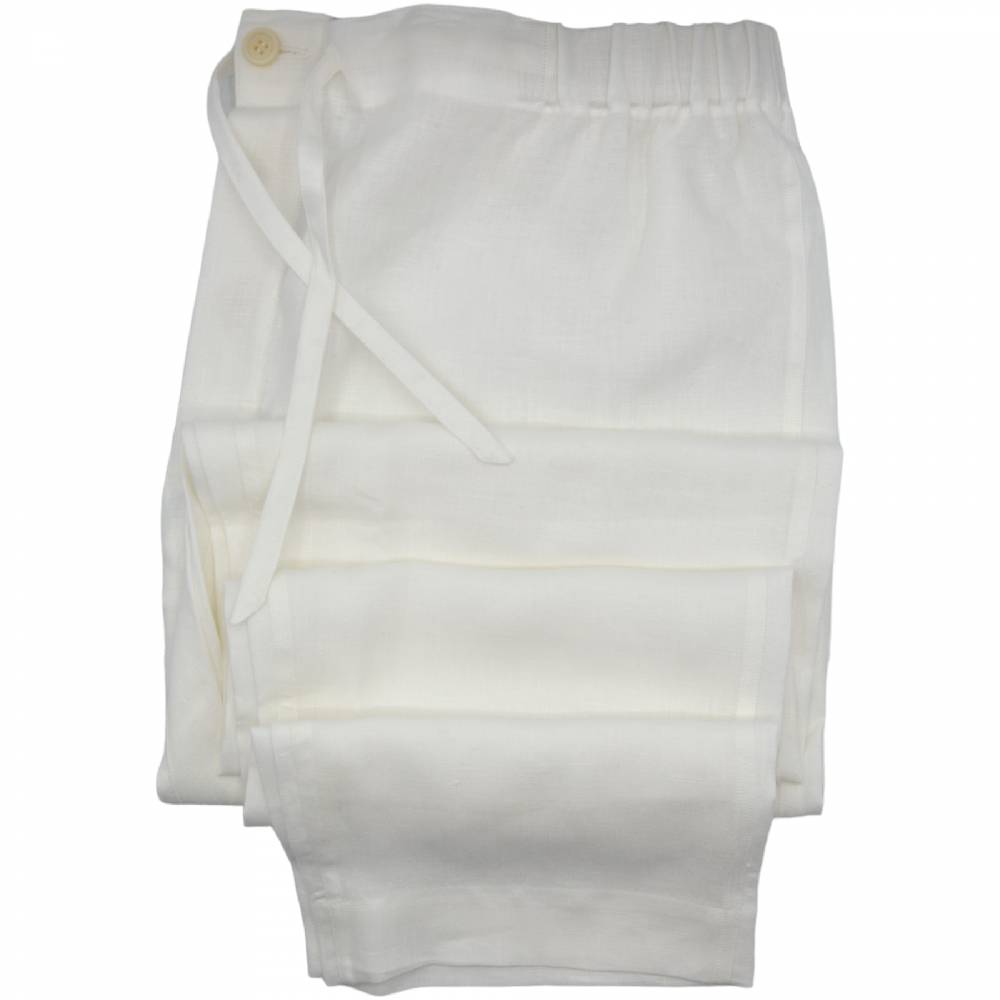 Roberto Ricetti PANTALONE LUNGO - BIANCO IN LINO