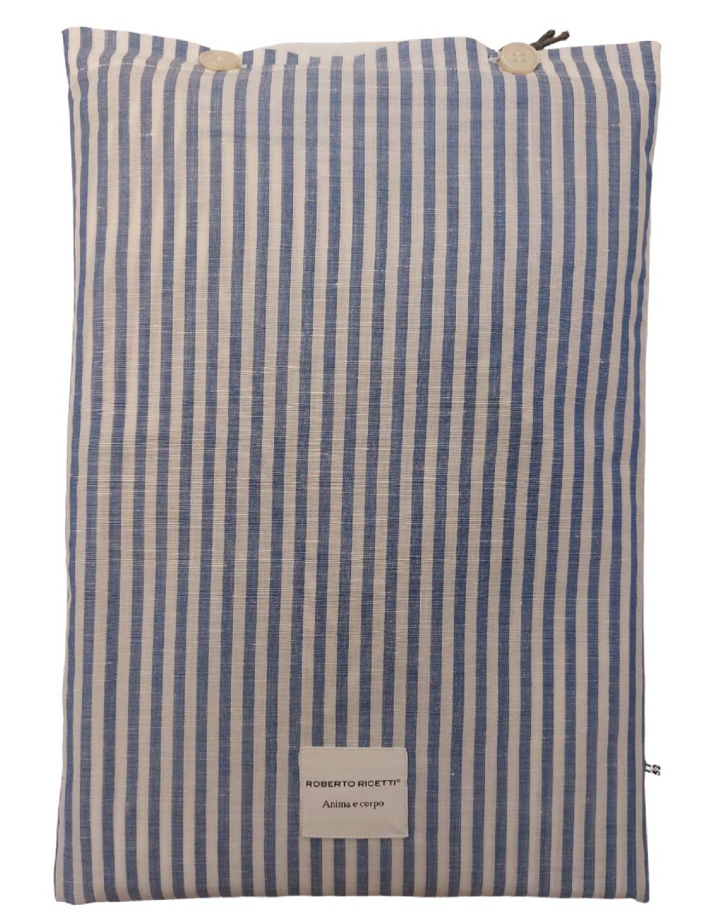 Roberto Ricetti PIGIAMA AME CORTO LIN/COT - RIGA BLU