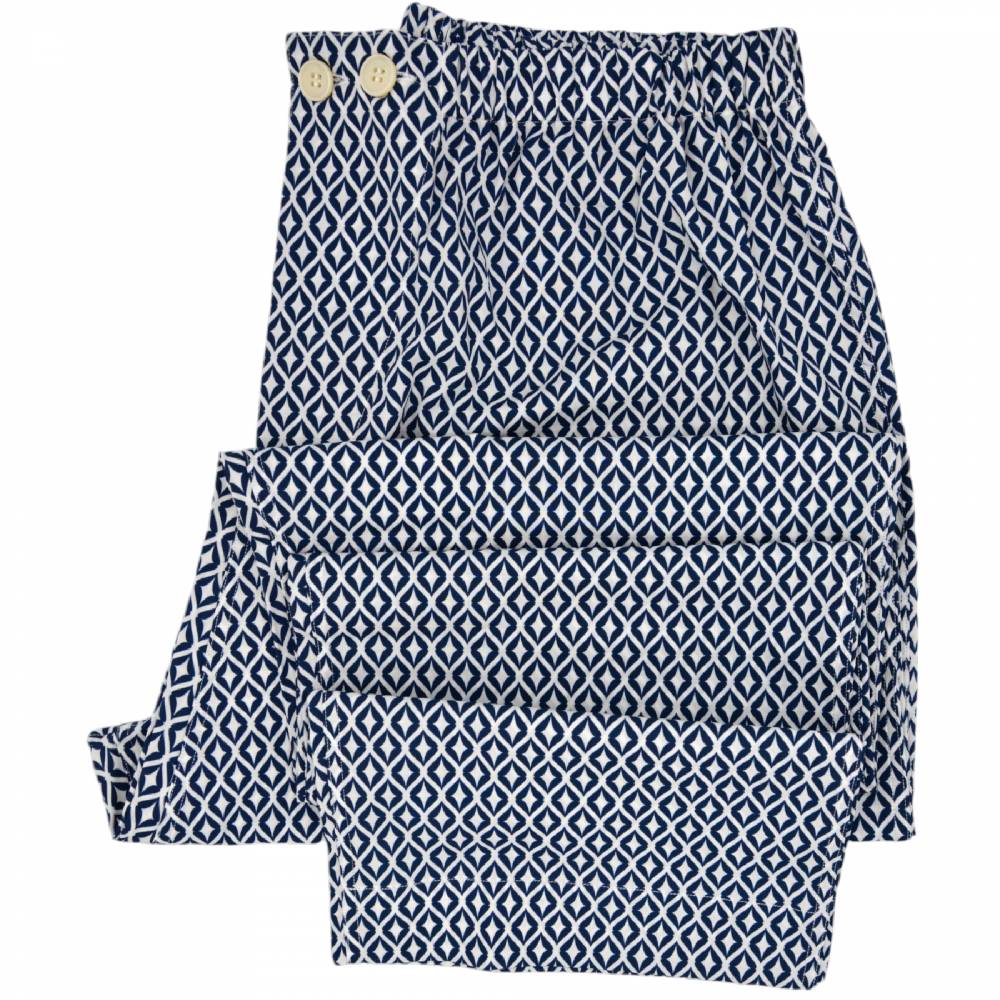 Roberto Ricetti PIGIAMA AME LUNGO - ROMBI BLU