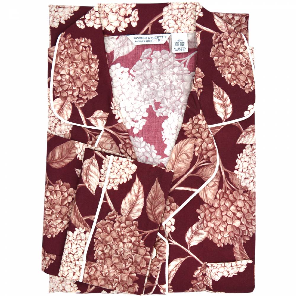 Roberto Ricetti PIGIAMA ENNA - ORTENSIA BORGOGNA
