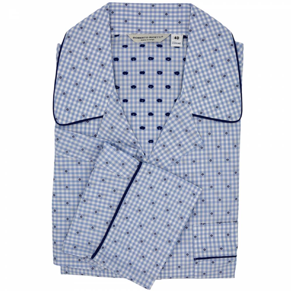 Roberto Ricetti PIGIAMA TOO - AZZURRO FIL COUPE'