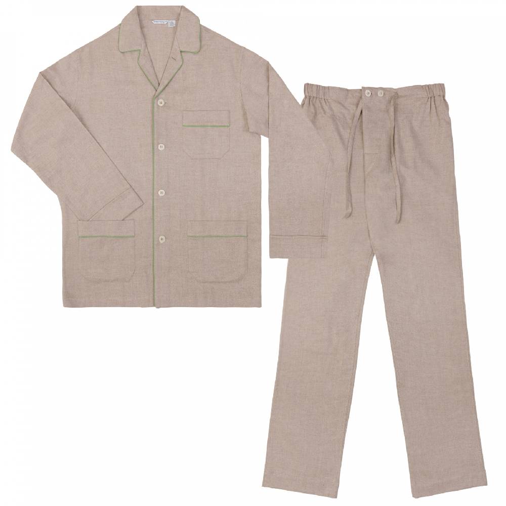 Roberto Ricetti PIGIAMA VENEZIA - COTONE CALDO BEIGE