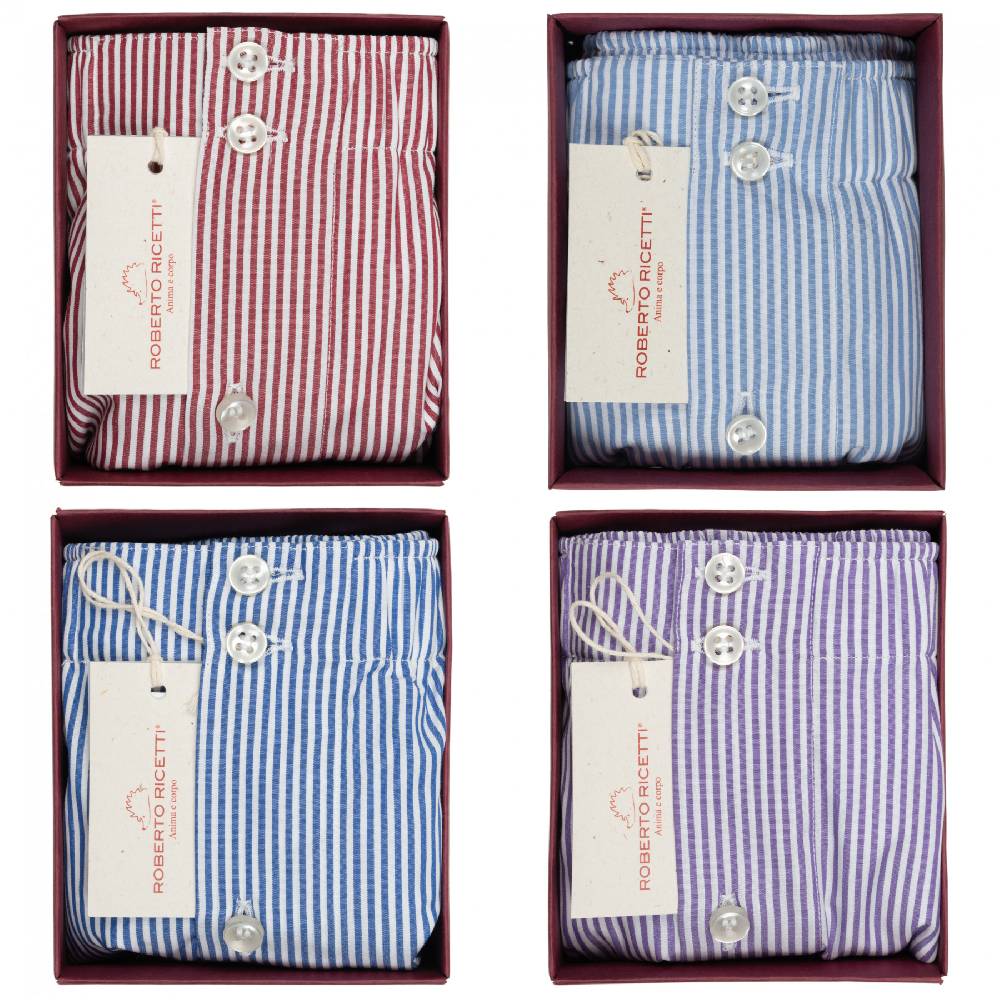 Roberto Ricetti SET "STRIPE" - BOXER SUPPORT DB1 - SIZE 46