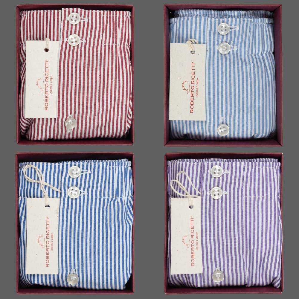 Roberto Ricetti SET "STRIPE" - BOXER SUPPORT DB1 - SIZE 52
