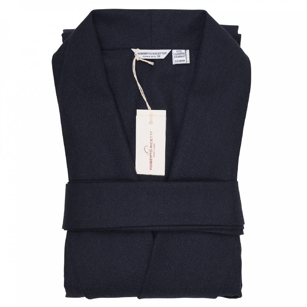 Roberto Ricetti VESTAGLIA UOMO LUNGA - CASHMERE BLU SCURO