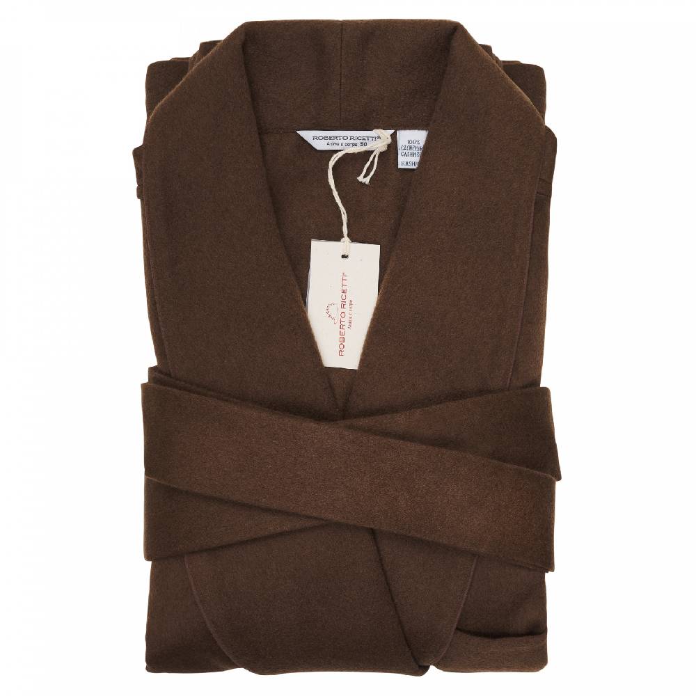 Roberto Ricetti VESTAGLIA UOMO LUNGA - CASHMERE MARRONE
