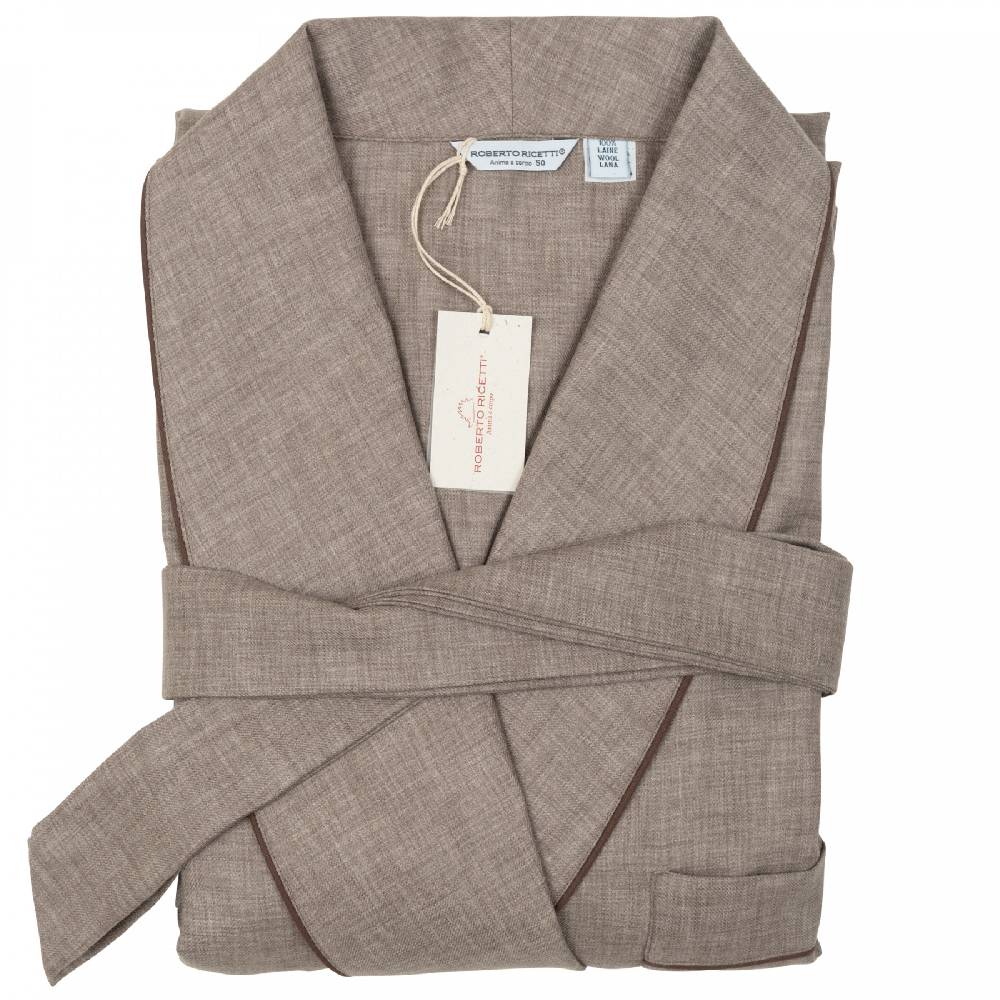 Roberto Ricetti VESTAGLIA UOMO LUNGA - LANA CASHMERE BEIGE