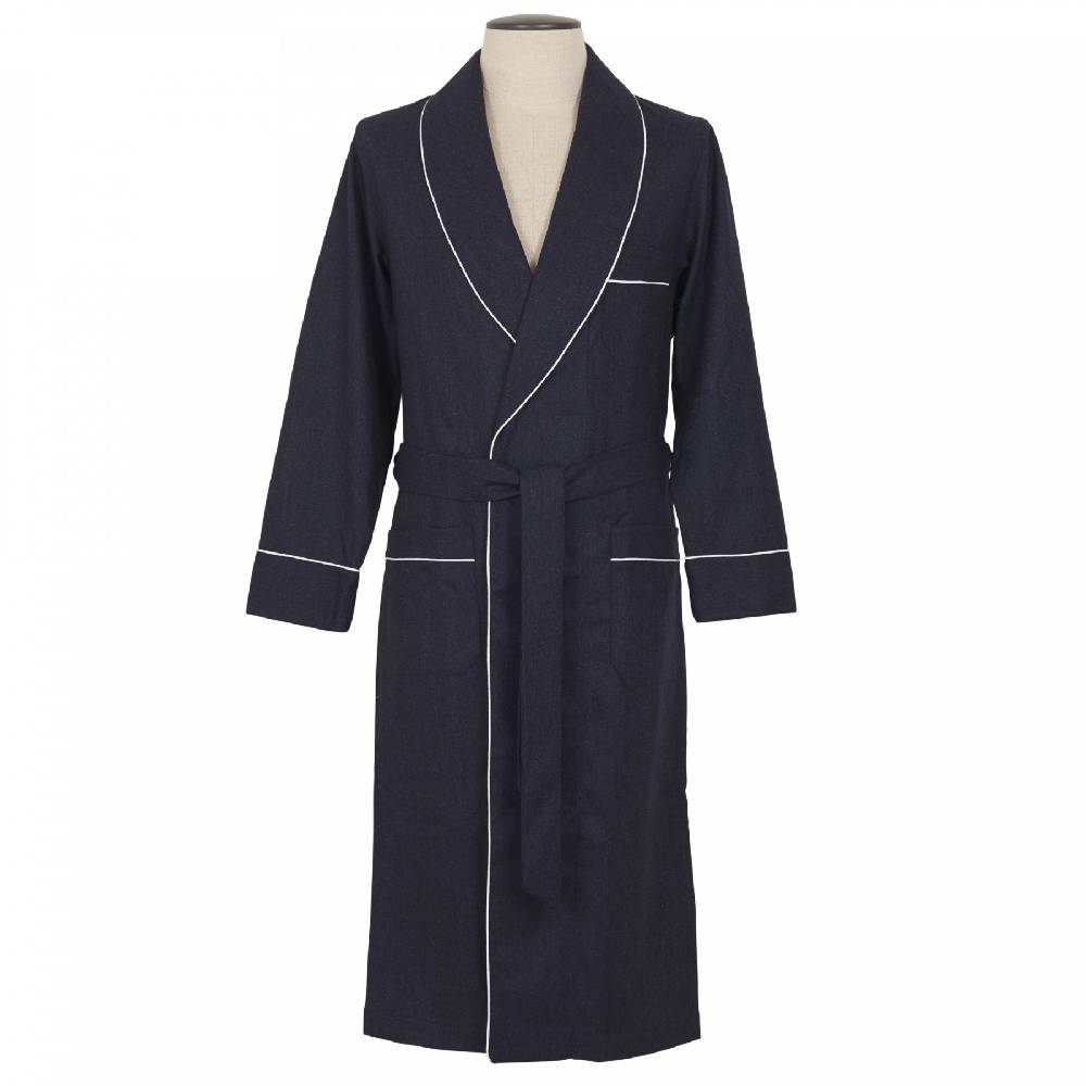 Roberto Ricetti VESTAGLIA UOMO LUNGA - LANA E CASHMERE BLU