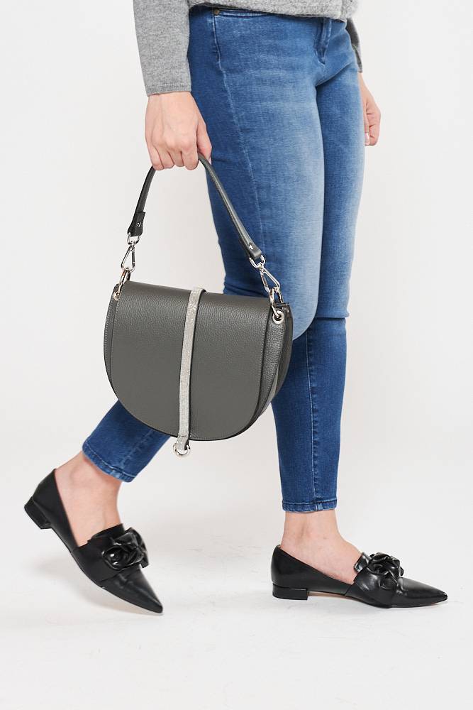 Rrocco Ragni Borsa in pelle con monile