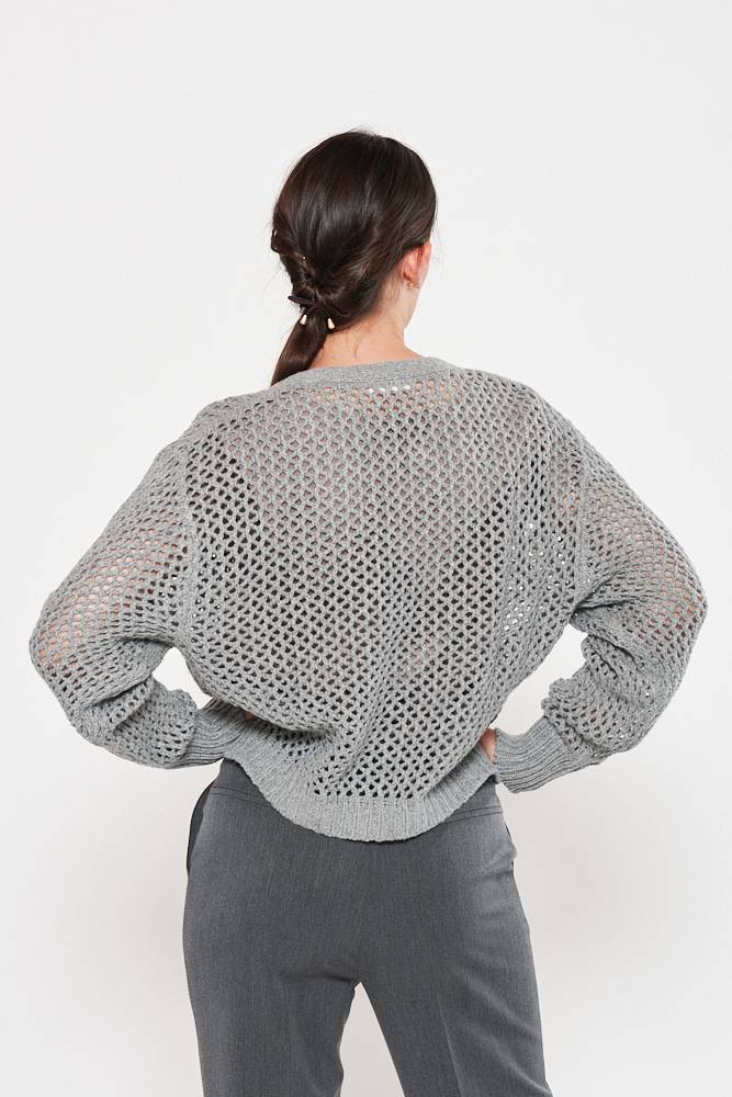 Rrocco Ragni Cardigan A Rete