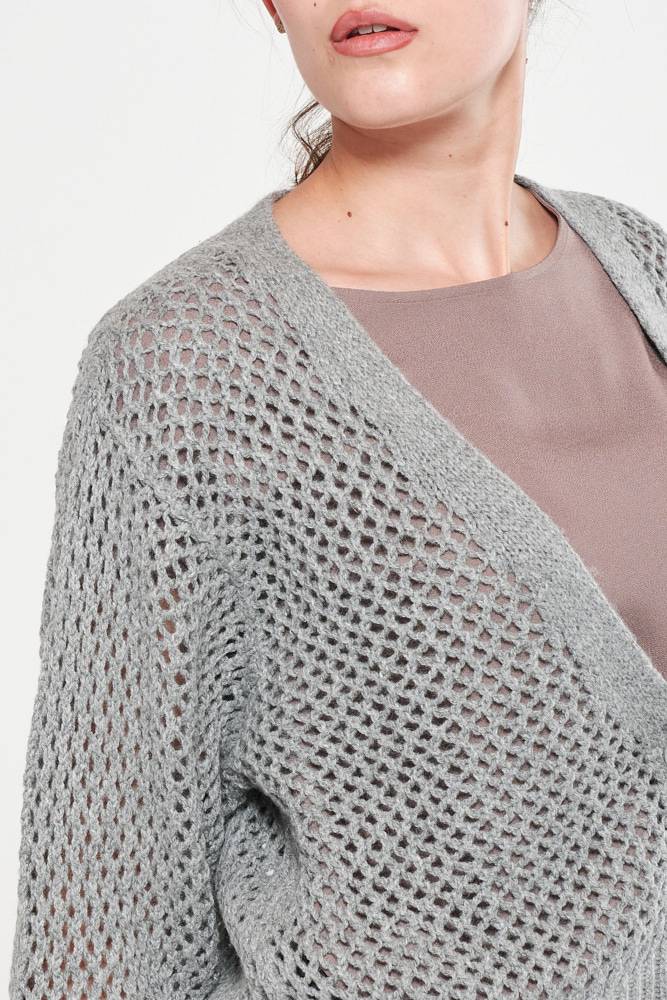 Rrocco Ragni Cardigan A Rete