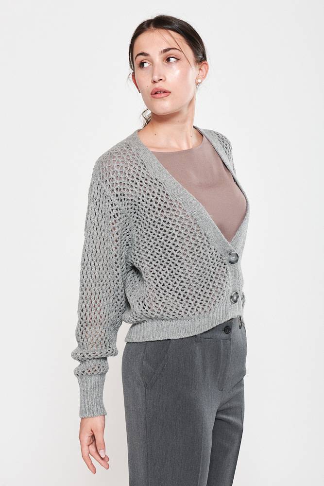 Rrocco Ragni Cardigan a rete