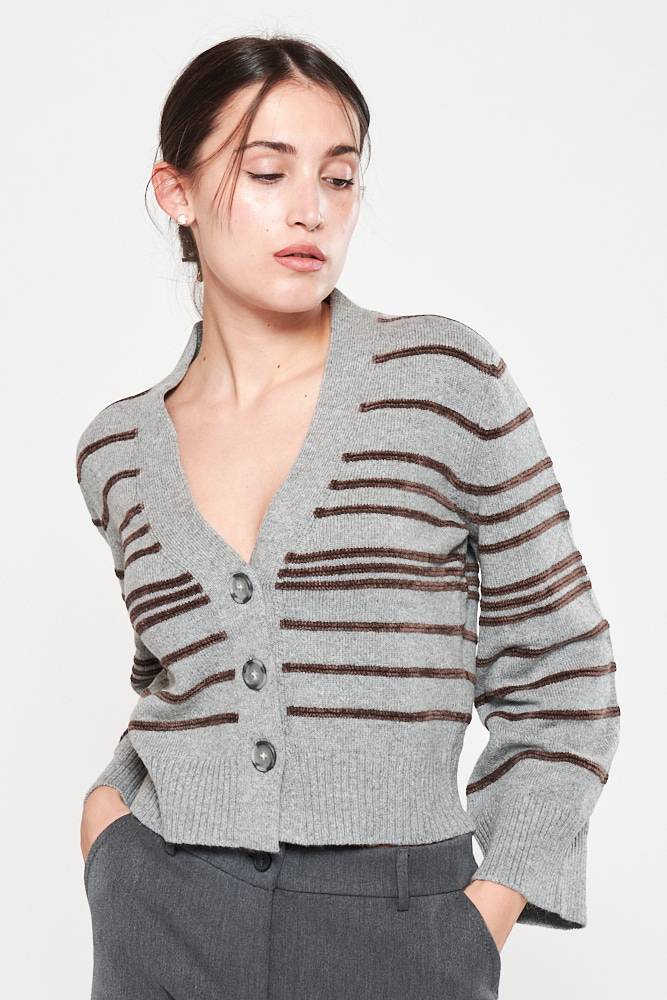 Rrocco Ragni Cardigan a righe