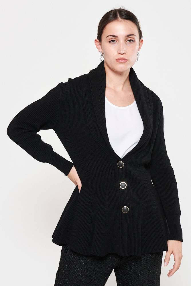 Rrocco Ragni Cardigan con volant