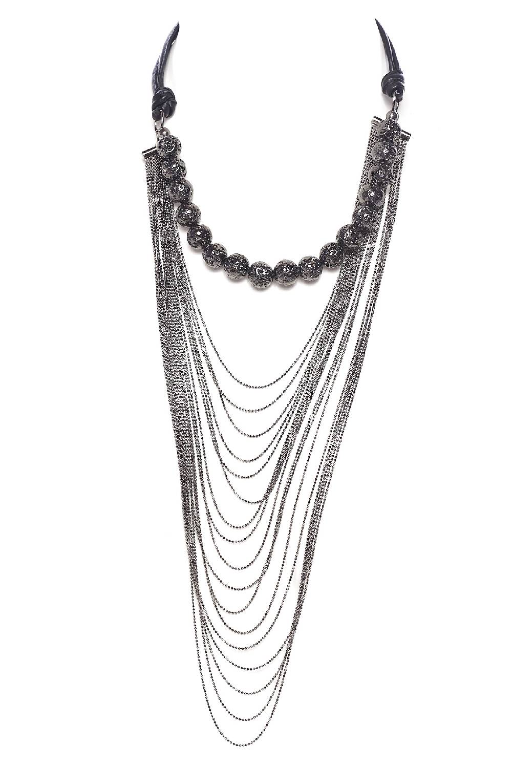 Rrocco Ragni Collana Con Boules E Monile