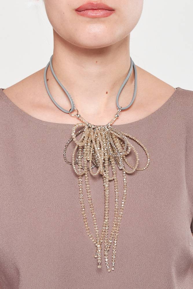 Rrocco Ragni Collana con cristalli