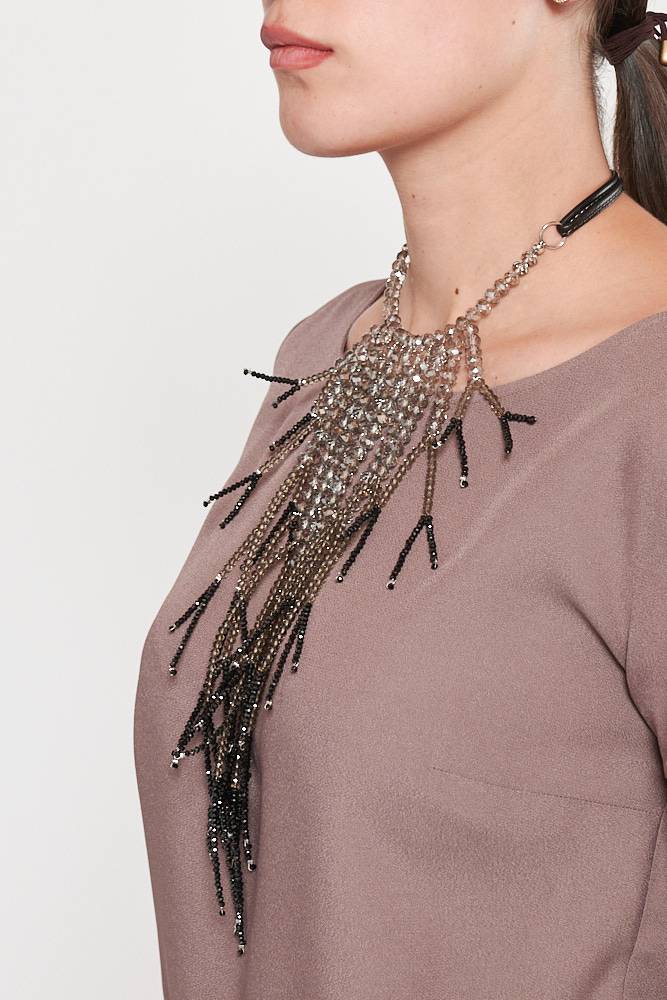 Rrocco Ragni Collana con cristalli