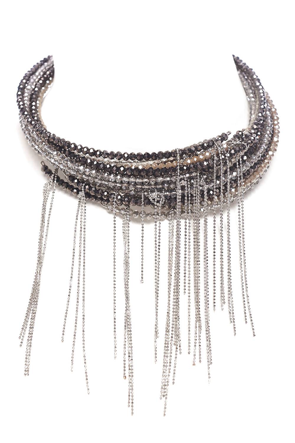 Rrocco Ragni Collana Con Cristalli E Monile