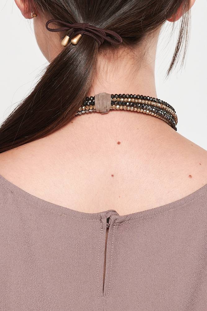 Rrocco Ragni Collana Con Cristalli E Monile