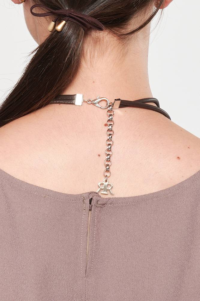 Rrocco Ragni Collana Con Cristalli E Monile