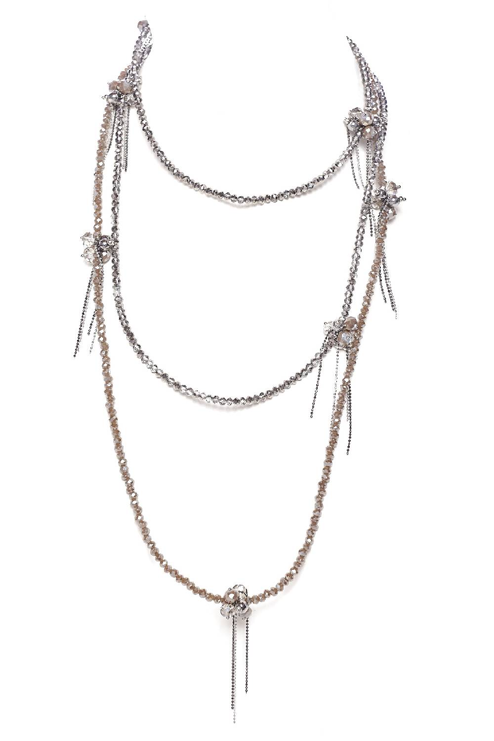 Rrocco Ragni Collana Con Cristalli E Monile