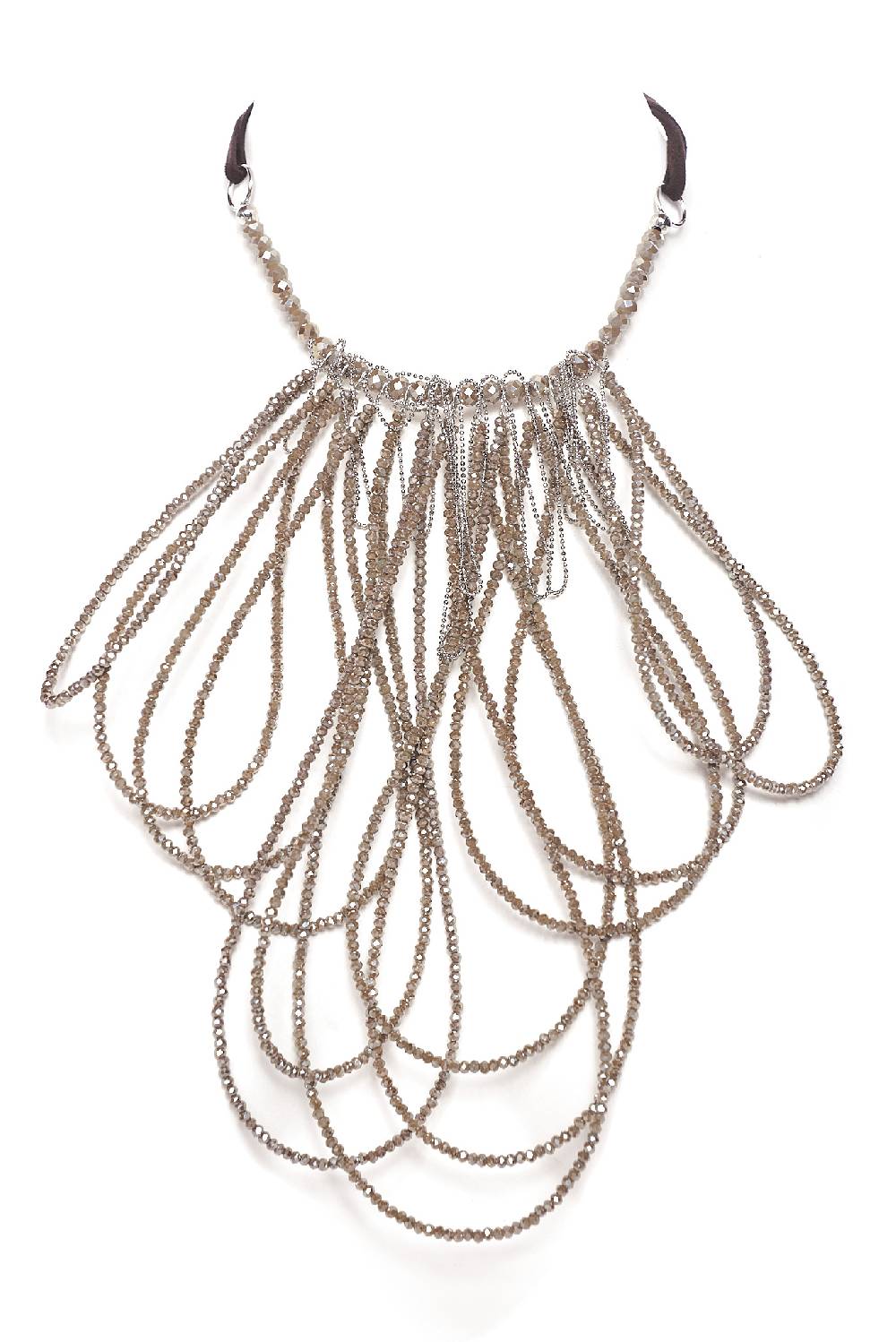 Rrocco Ragni Collana Con Cristalli E Monile