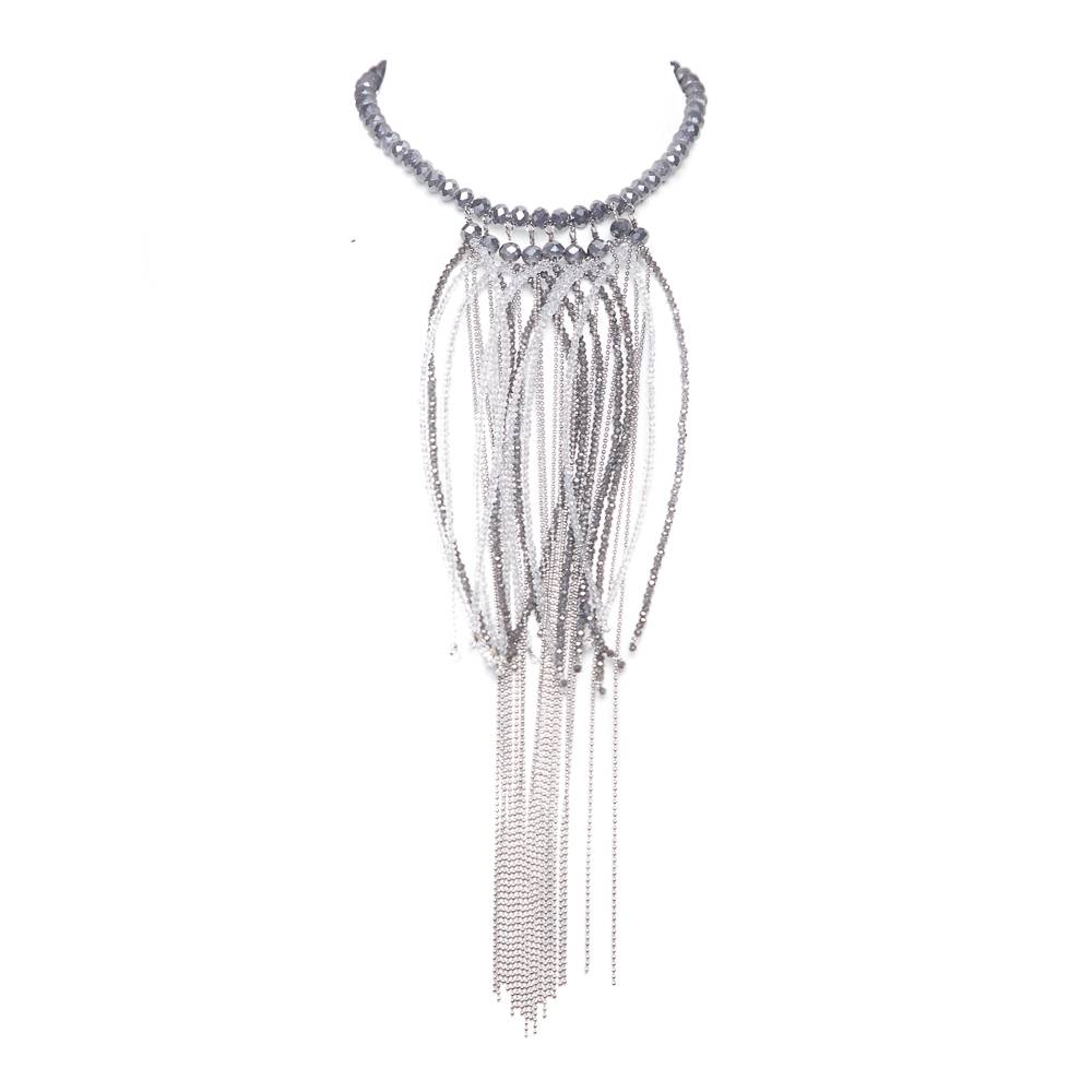 Rrocco Ragni Collana Con Cristalli E Monile