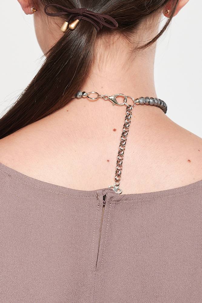 Rrocco Ragni Collana Con Cristalli E Monile