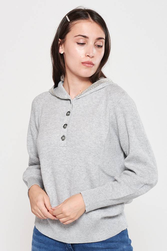 Rrocco Ragni Felpa con cappuccio e monile