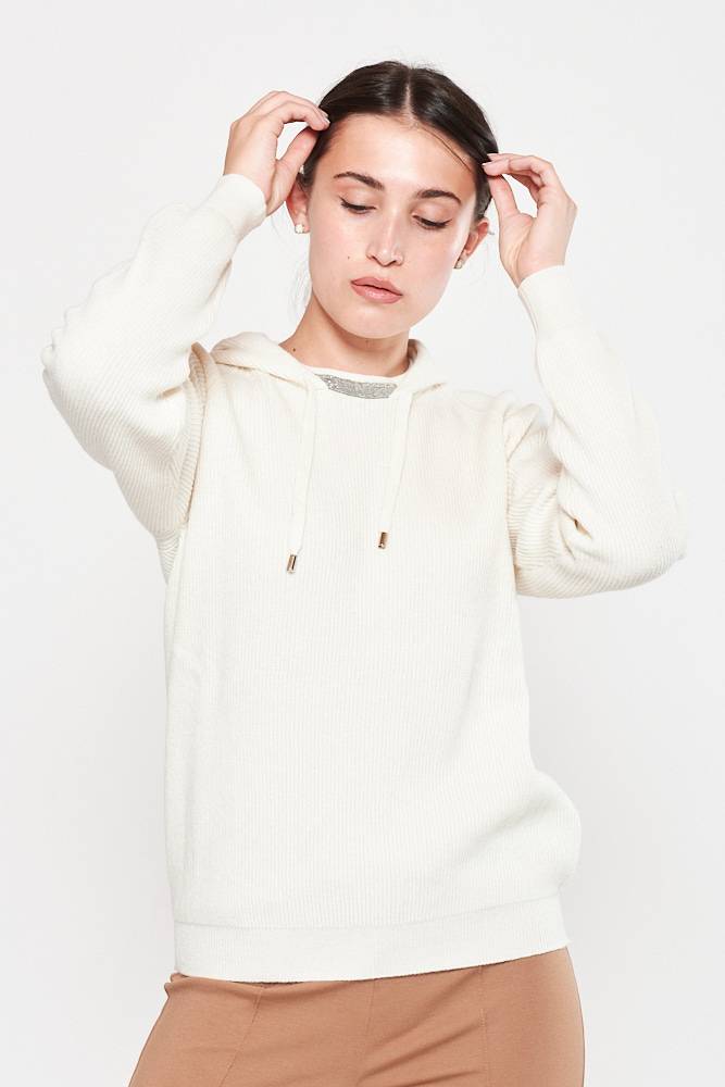 Rrocco Ragni Felpa con cappuccio e monile