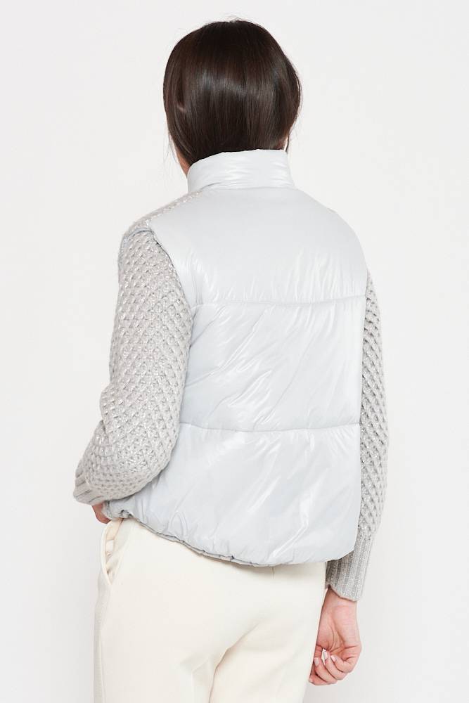 Rrocco Ragni Gilet In Lurex Imbottito