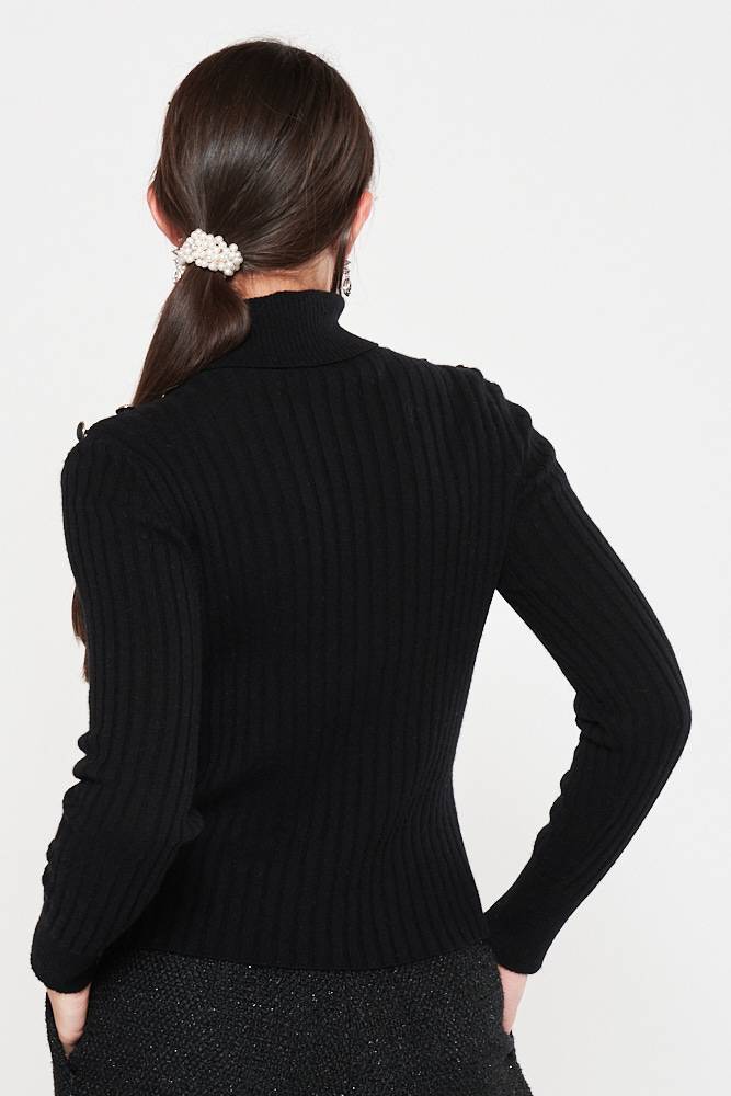 Rrocco Ragni Maglia A Collo Alto Con Bottoni