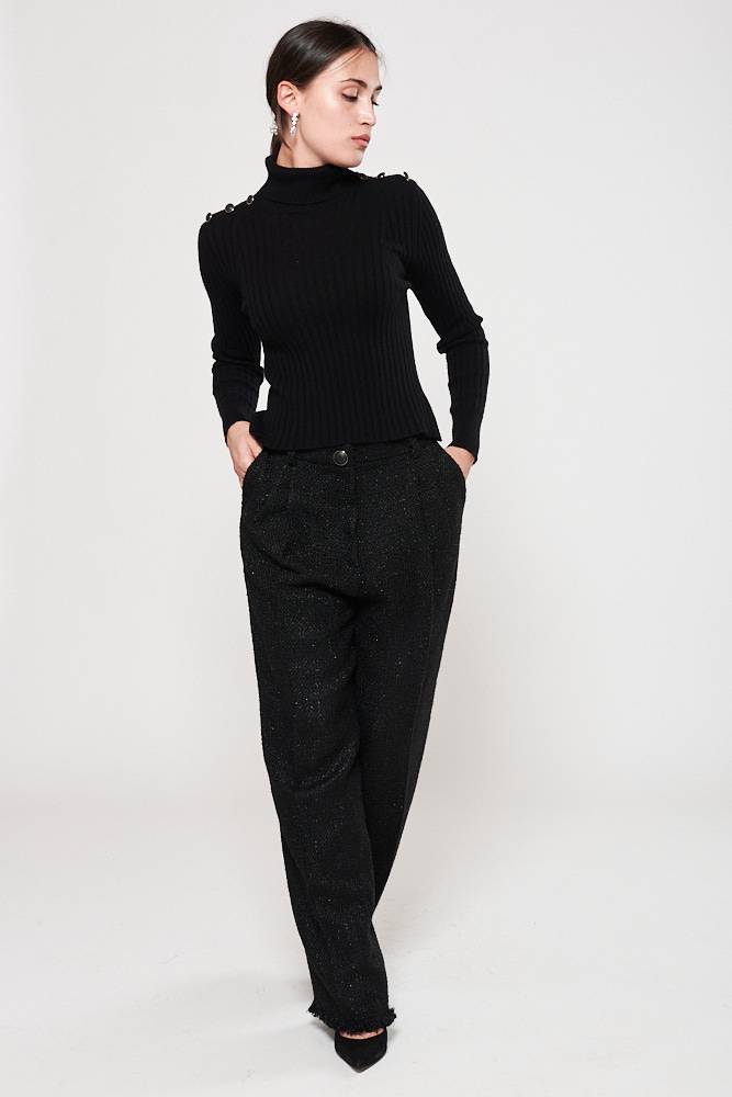 Rrocco Ragni Maglia A Collo Alto Con Bottoni