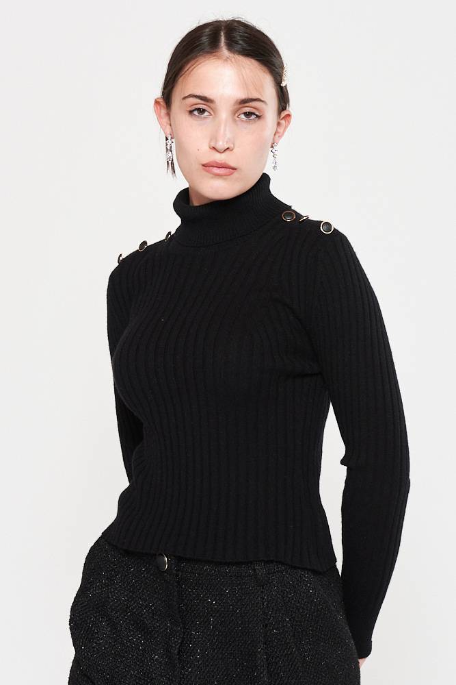 Rrocco Ragni Maglia a collo alto con bottoni