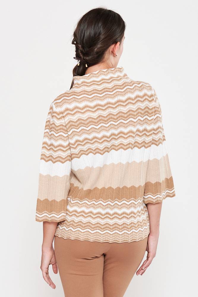 Rrocco Ragni Maglia A Fantasia Con Collo A Cratere