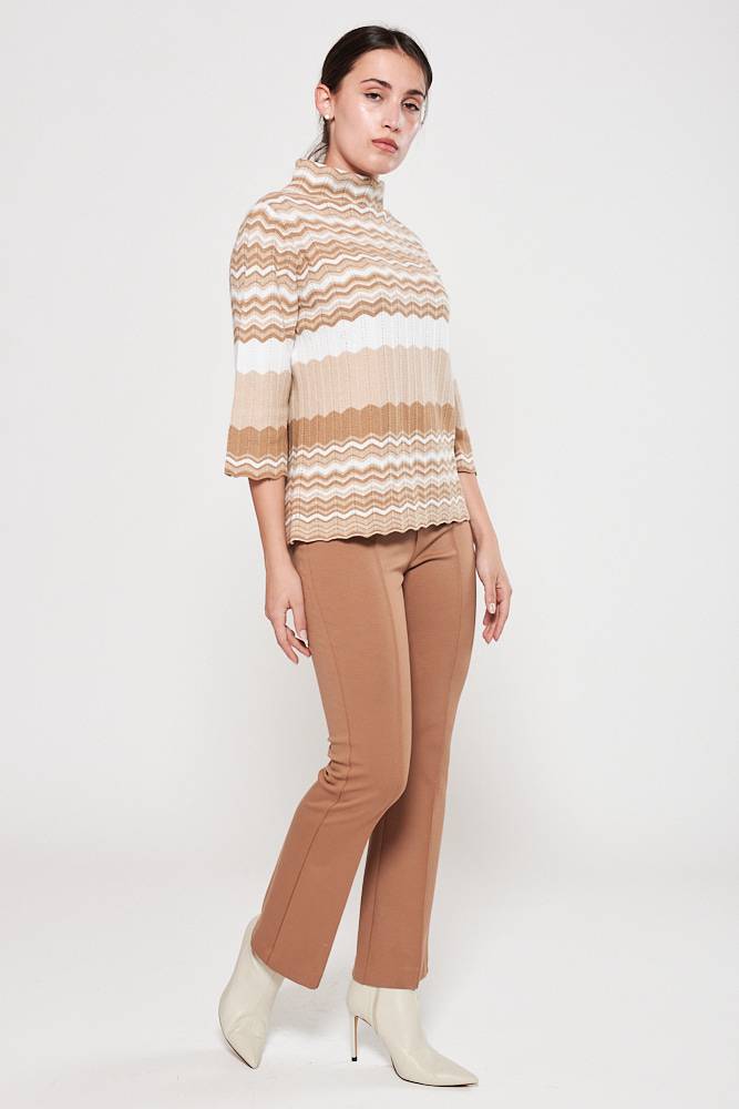 Rrocco Ragni Maglia A Fantasia Con Collo A Cratere