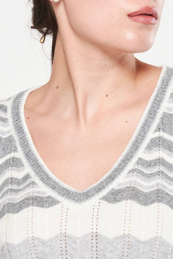 Rrocco Ragni Maglia A Fantasia Con Scollo A V