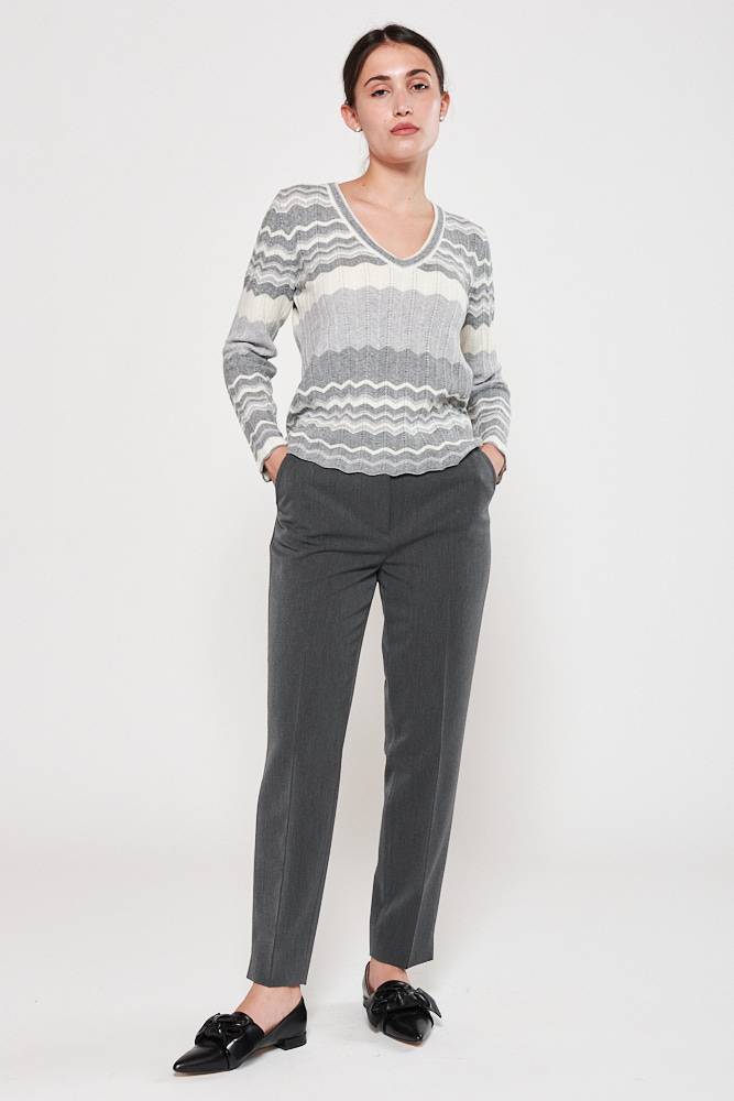 Rrocco Ragni Maglia A Fantasia Con Scollo A V