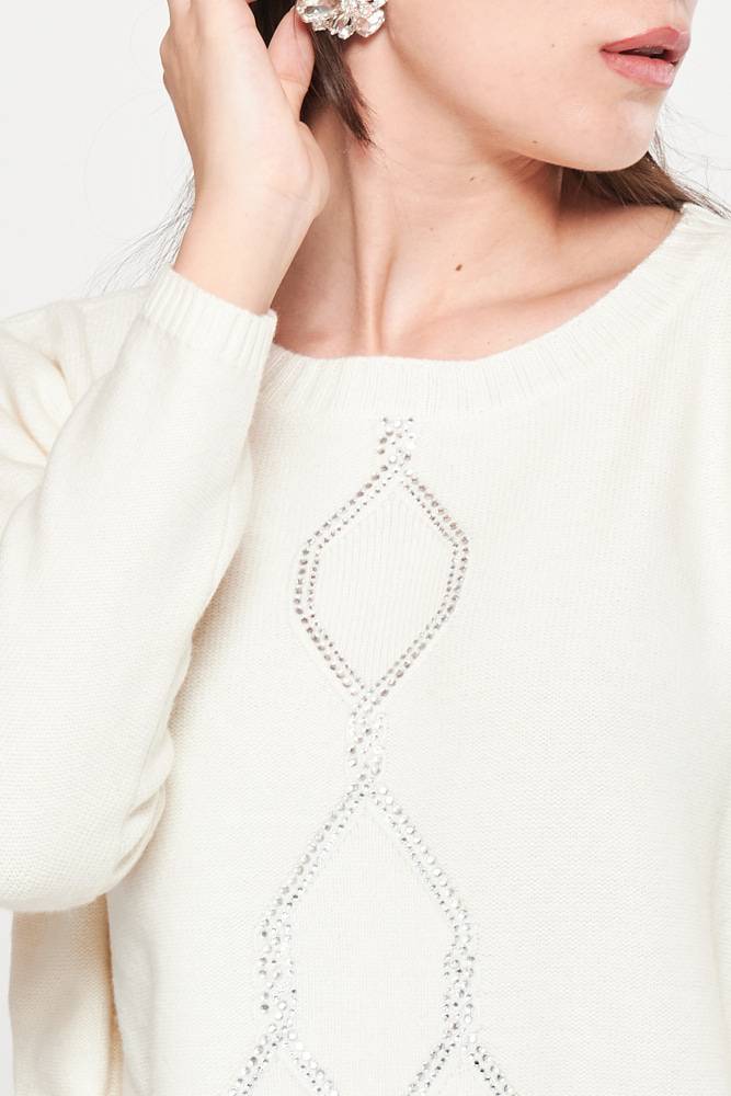 Rrocco Ragni Maglia A Girocollo Con Cristalli