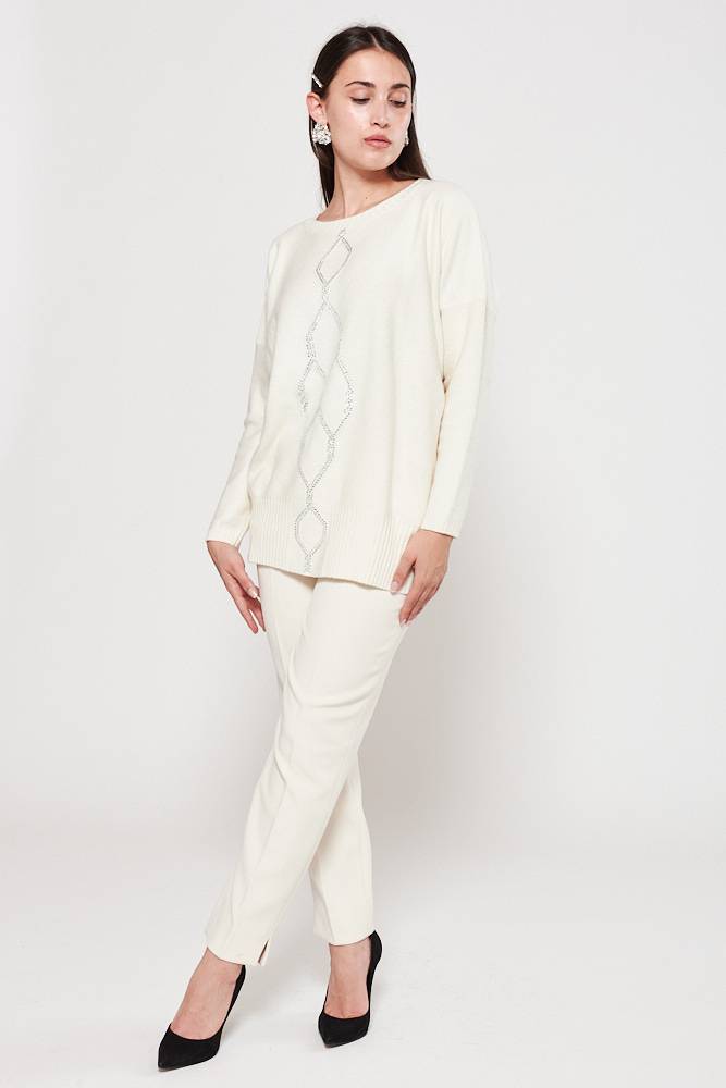 Rrocco Ragni Maglia A Girocollo Con Cristalli