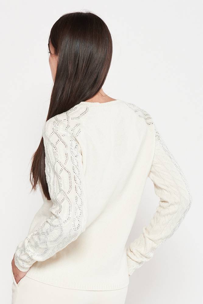 Rrocco Ragni Maglia A Girocollo Con Cristalli