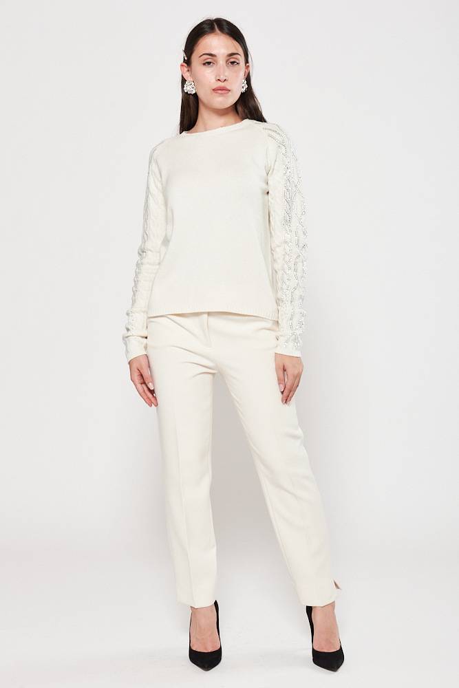 Rrocco Ragni Maglia A Girocollo Con Cristalli