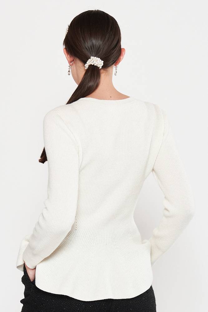 Rrocco Ragni Maglia A Girocollo Con Volant